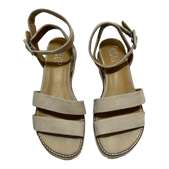 Sandals Wedge White. Franco Sarto Colton Wrap Ankle. - Picture 2 of 11